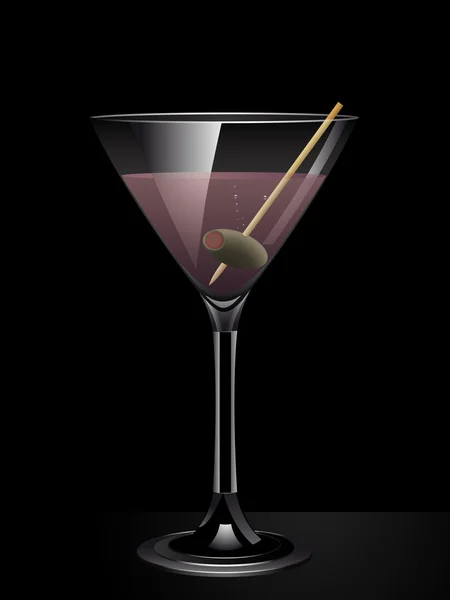 stock vector Pink gin cocktail