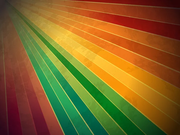 Retro rainbow grunge starburst — Stock Vector