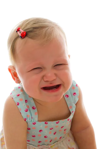 Stock image Crying baby girl