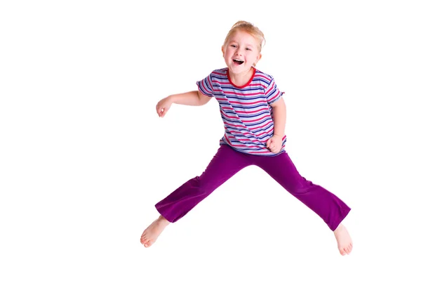 Студийная съемка прыжков девушек — стоковое фото
