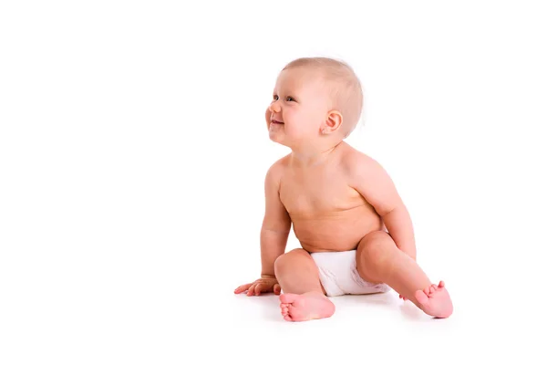 Estudio de tiro de bebé en pañal —  Fotos de Stock