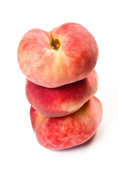 Söt platta persikor — Stockfoto