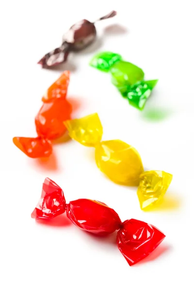 Renkli şeker folyo sarılmış — Stok fotoğraf