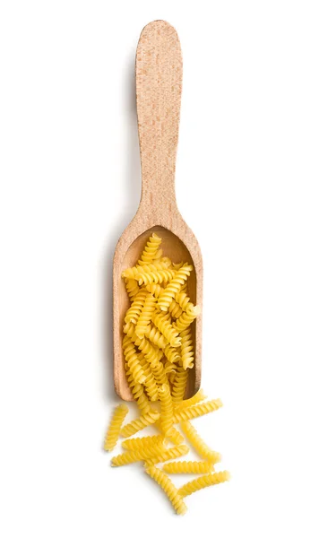Torti pasta in wooden scoop — Stock Photo, Image