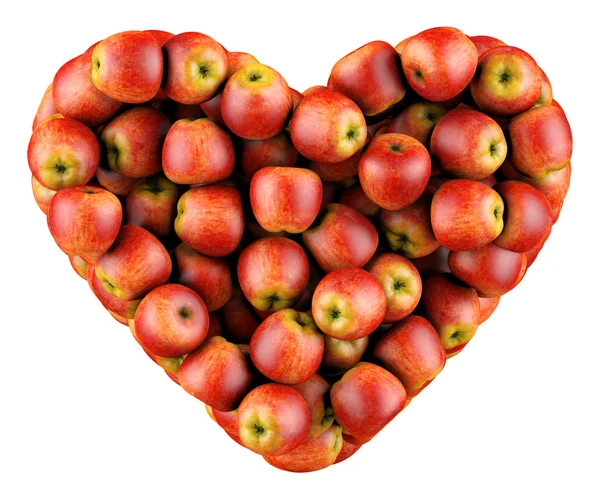 Herz aus Äpfeln — Stockfoto