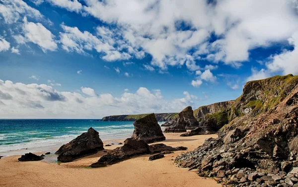 Bedruthan Steps beach in Cornwall UK — Stock Photo, Image
