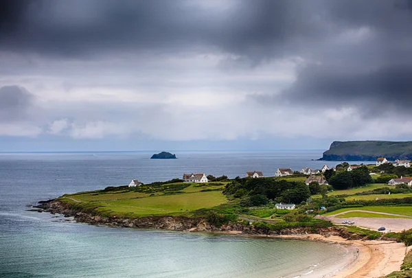 Daymer bay beach landscape in Cornwall UK — Stock Photo, Image
