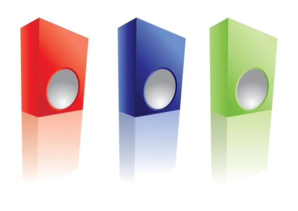 Set di icone box 3D — Vettoriale Stock