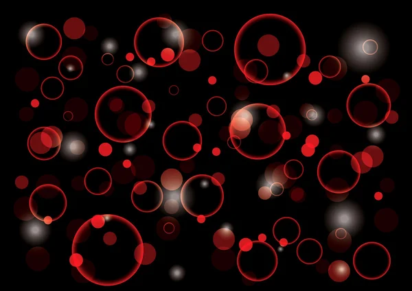 Röd bubblor bakgrund koncept — Stock vektor