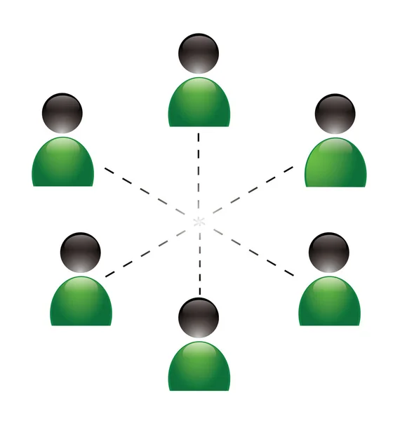 編集可能なベクター形式でのネットワークの概念 — ストックベクタ