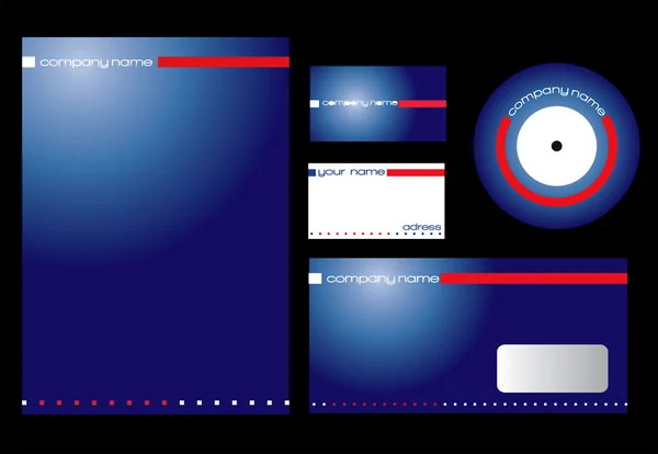 Conception stationnaire bleue — Image vectorielle