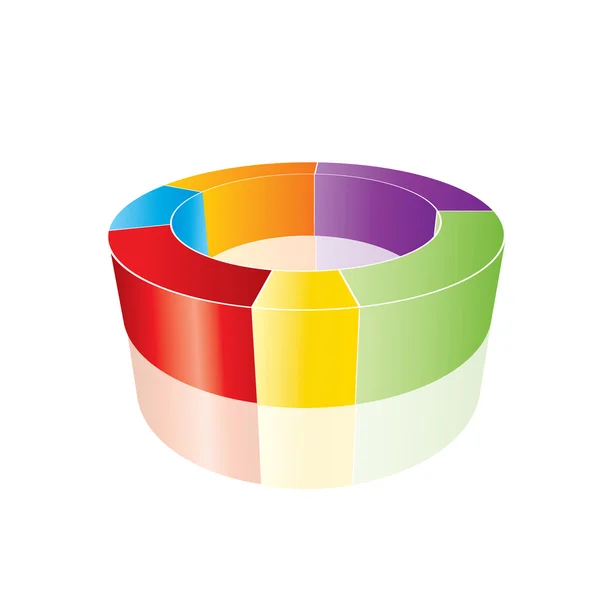 Gekleurde zakelijke grafiek — Stockvector