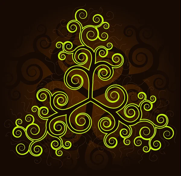装飾的なツリーの概念 — ストックベクタ