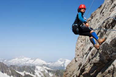 Alpine climbing clipart
