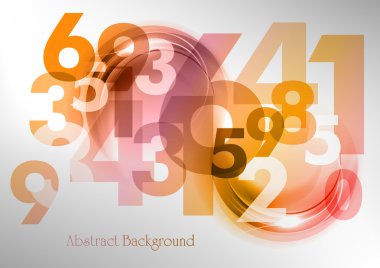 Abstract numbers clipart