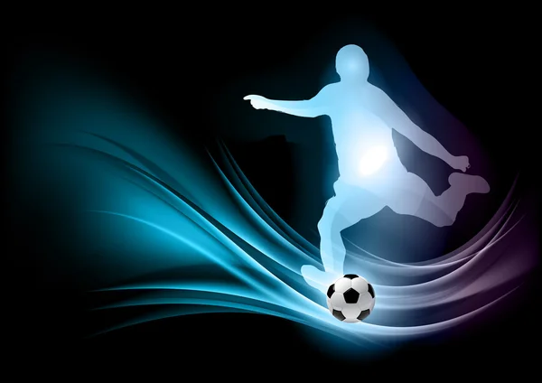Jugador de fútbol abstracto — Vector de stock