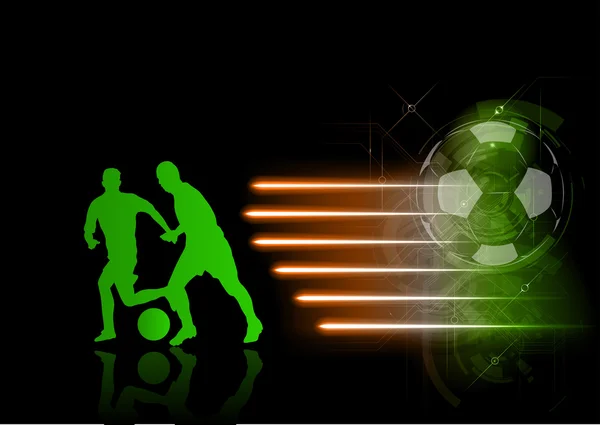 Grüner Fußball — Stockvektor