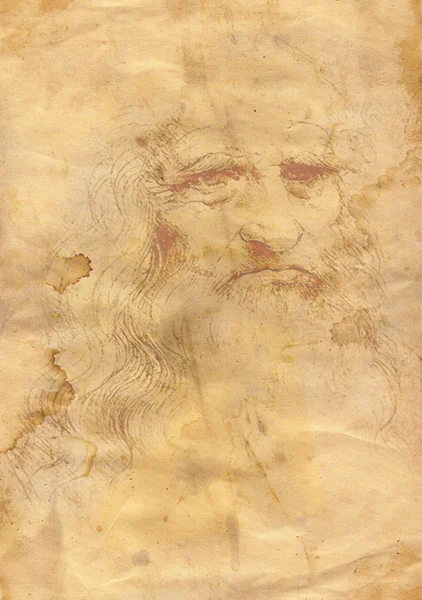 Grunge fundo a la da Vinci — Fotografia de Stock