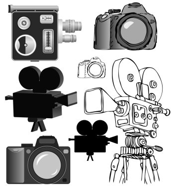 Vector photographic technique clipart