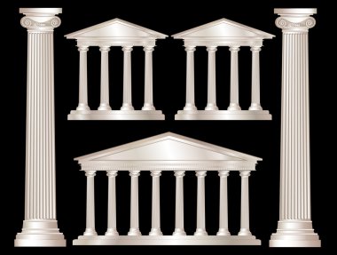 Greek columns clipart