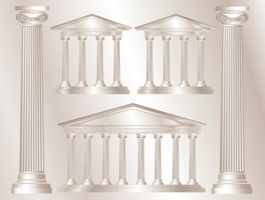 Greek columns clipart