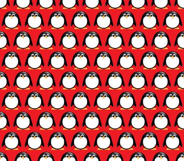 Seamless penguins clipart