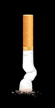 Stubbed out cigarette clipart