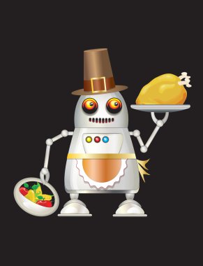 Thanksgiving robot clipart