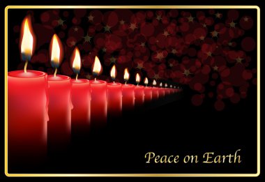 Peace on earth red clipart