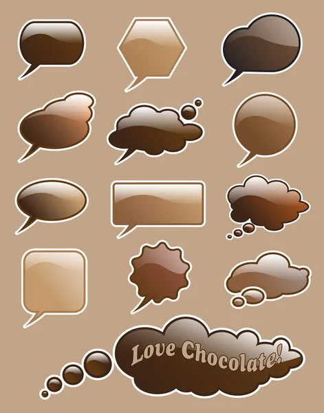 巧克力气泡 — 图库矢量图片