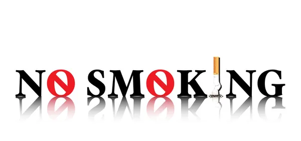 禁煙の標識を反映 — ストックベクタ