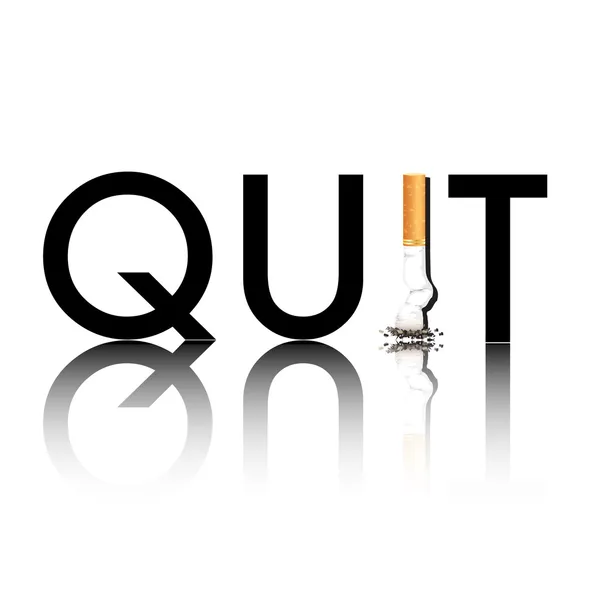 Rzucić palenie odzwierciedlenie — Wektor stockowy