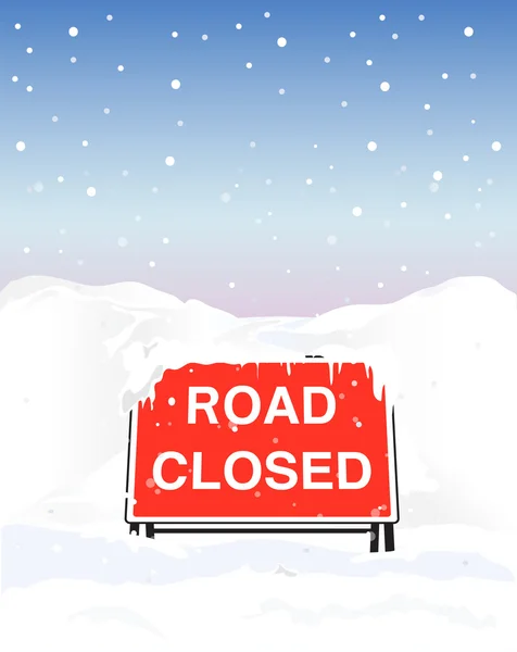 stock vector Road closed