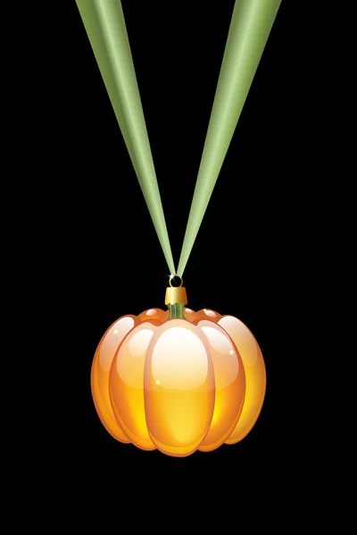 Pumpkin shaped bauble — Stock Vector