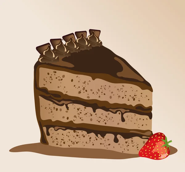 Csokoládé torta — Stock Vector