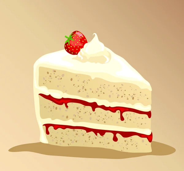 Клубничный торт — стоковый вектор