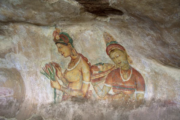 Sigiriya cave paintings — Stock fotografie
