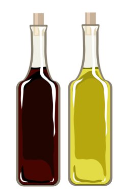 Olive oil and balsamic vinegar clipart