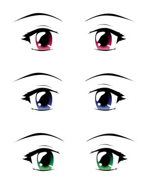 Manga eyes clipart