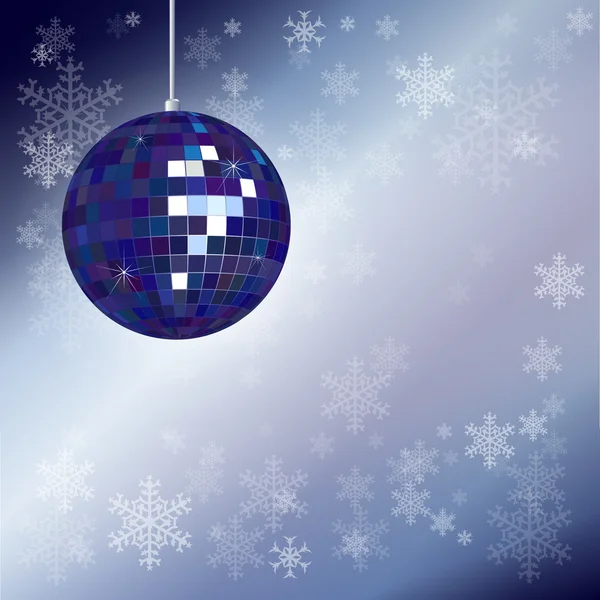 Kerstmis disco bal — Stockvector