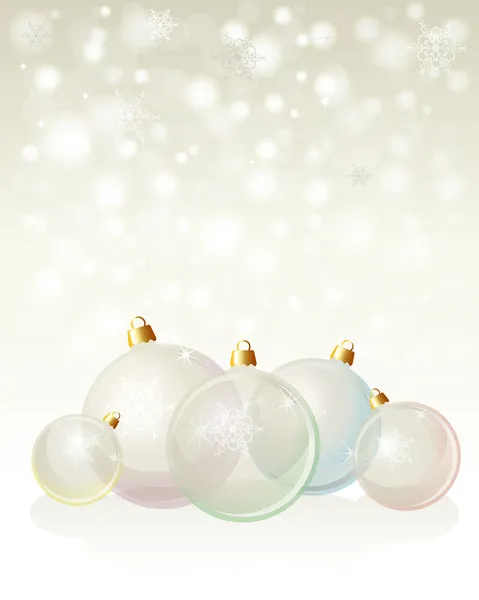 Glazen kerstballen pastel — Stockvector