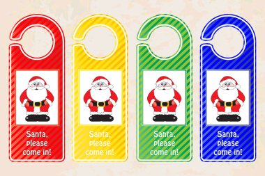 Christmas door hangers clipart