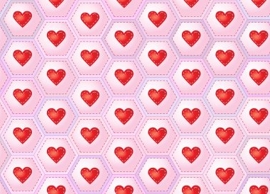 Hearts patchwork clipart