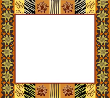 African style frame 1 clipart