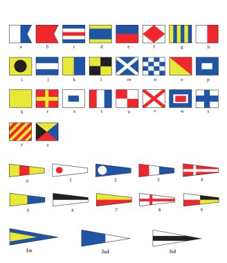 Nautical flags clipart