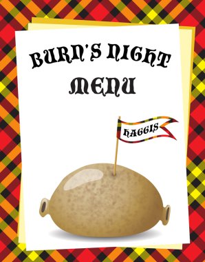 Burn's Night menu clipart