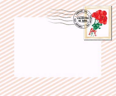 Valentine letter clipart