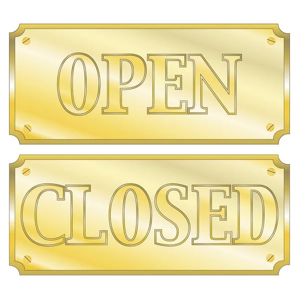 stock vector Open and clsoed signs