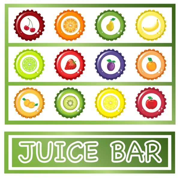 Juice Bar bebidas menu —  Vetores de Stock