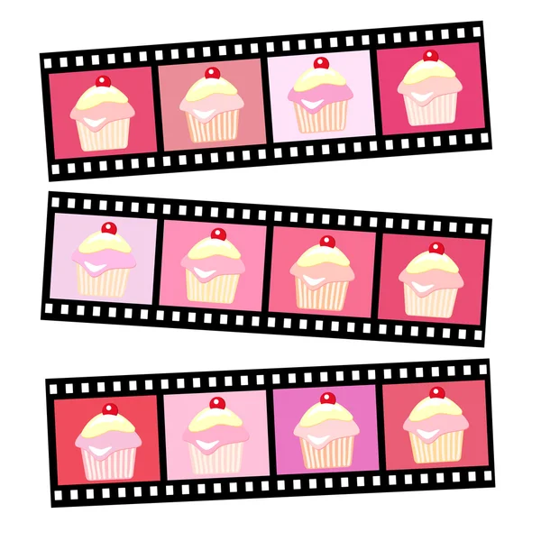 Cupcake-Fotos — Stockvektor